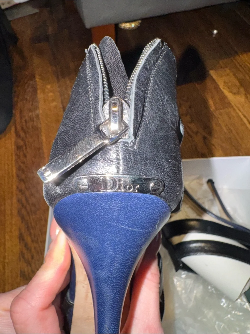 Dior Strappy Sandal Two Tone Cage Stilettos with Box